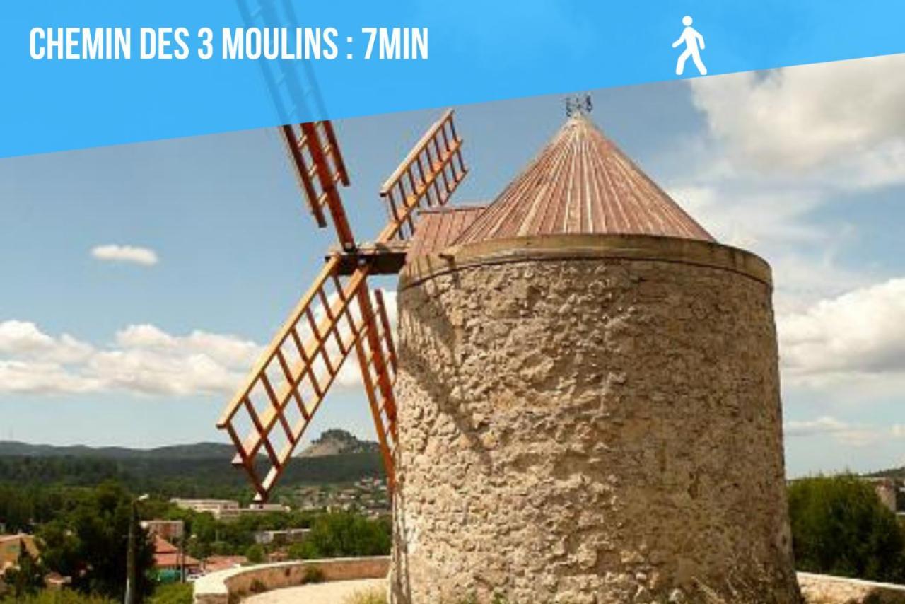 Mont Ventoux - Terrasse - Vue Degagee - Linge De Qualite - Fibre - Confort Gardanne Exteriör bild